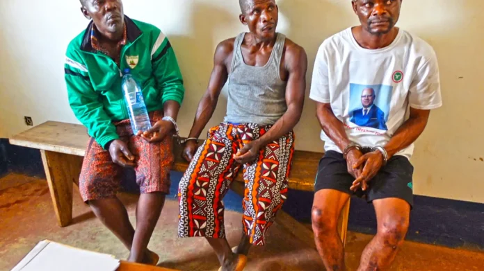 Les trois personnes condamnées