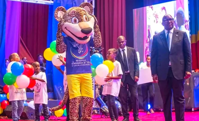 Le léopard Masano, la mascotte des 9es Jeux de la Francophonie de Kinshasa