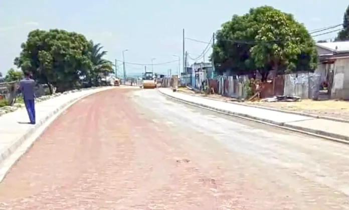 Une route en travaux