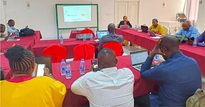 Vue partielle des participants durant les travaux