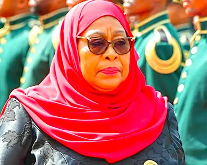 Samia Suluhu Hassan lors de la prestation de serment