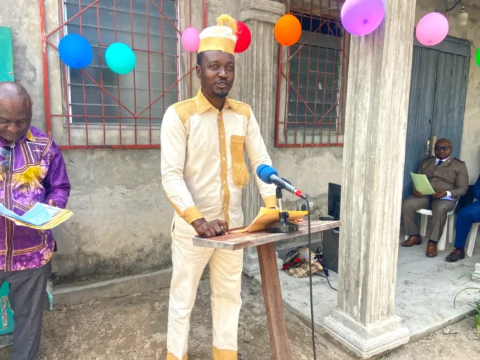 Le coordonnateur national de l’ONG Le Livre du Congo Blanc lors de son allocution