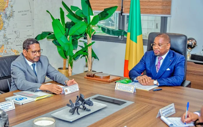 Abdourahamane Diallo et Juste Désiré Mondélé, pendant l’entrevue